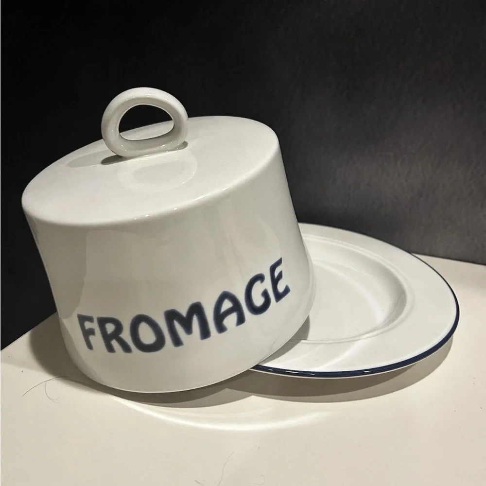 Williams Sonoma White Ceramic French Labeled serveware Set- 2012